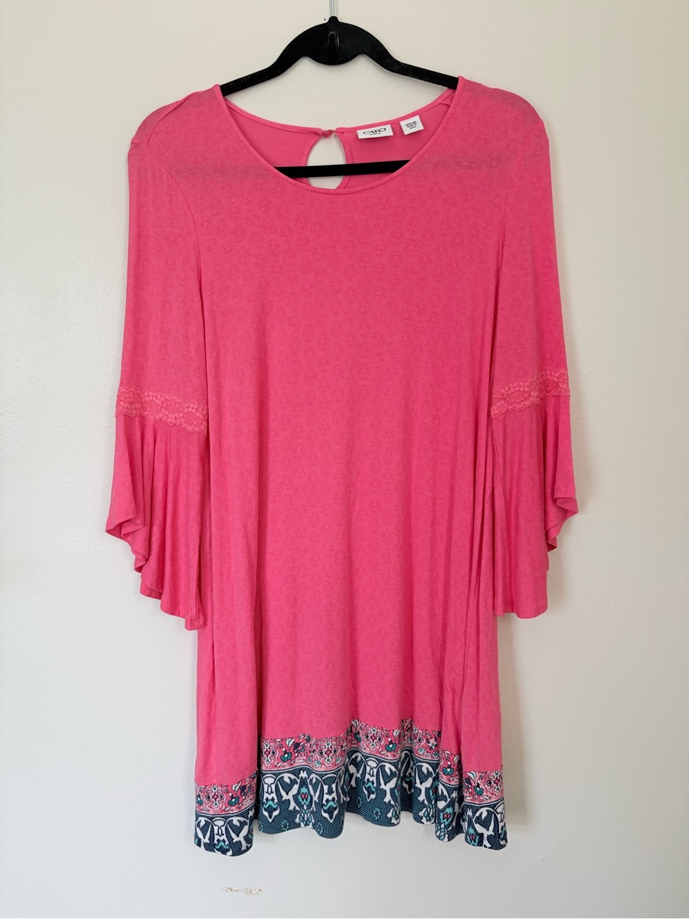 Cato Girls Pink Bell Sleeve Dress Size Large (14-16)